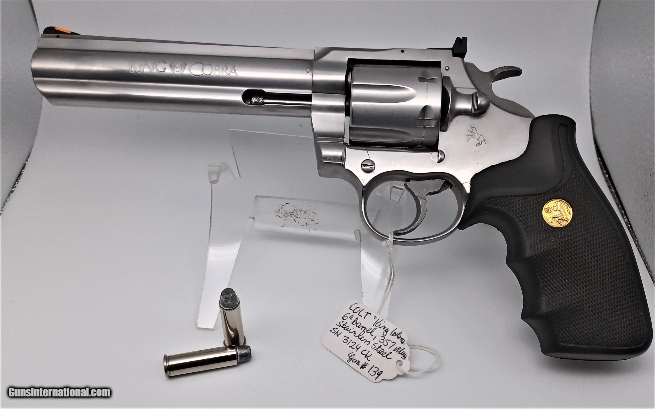 Stainless Steel 1988 Mfg Colt King Cobra 357 Mag 6 Barrel In Excellent Condition Revolver 3985