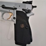 Like-New, 2-Tone Silver-Chrome & Black Finish BOWNING "High-Power", 9mm Luger, with golden Trigger & Target Sight in original Case with Acce - 9 of 15