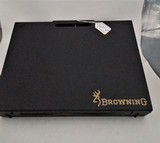 Like-New, 2-Tone Silver-Chrome & Black Finish BOWNING "High-Power", 9mm Luger, with golden Trigger & Target Sight in original Case with Acce - 3 of 15