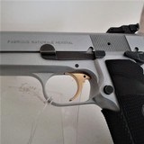 Like-New, 2-Tone Silver-Chrome & Black Finish BOWNING "High-Power", 9mm Luger, with golden Trigger & Target Sight in original Case with Acce - 11 of 15