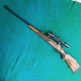 Very rare WALTHER bolt action (98K) rifle cal 7x64 with German-made HENSOLDT 1,5-6x scope on quick release claw mounts - 1 of 13