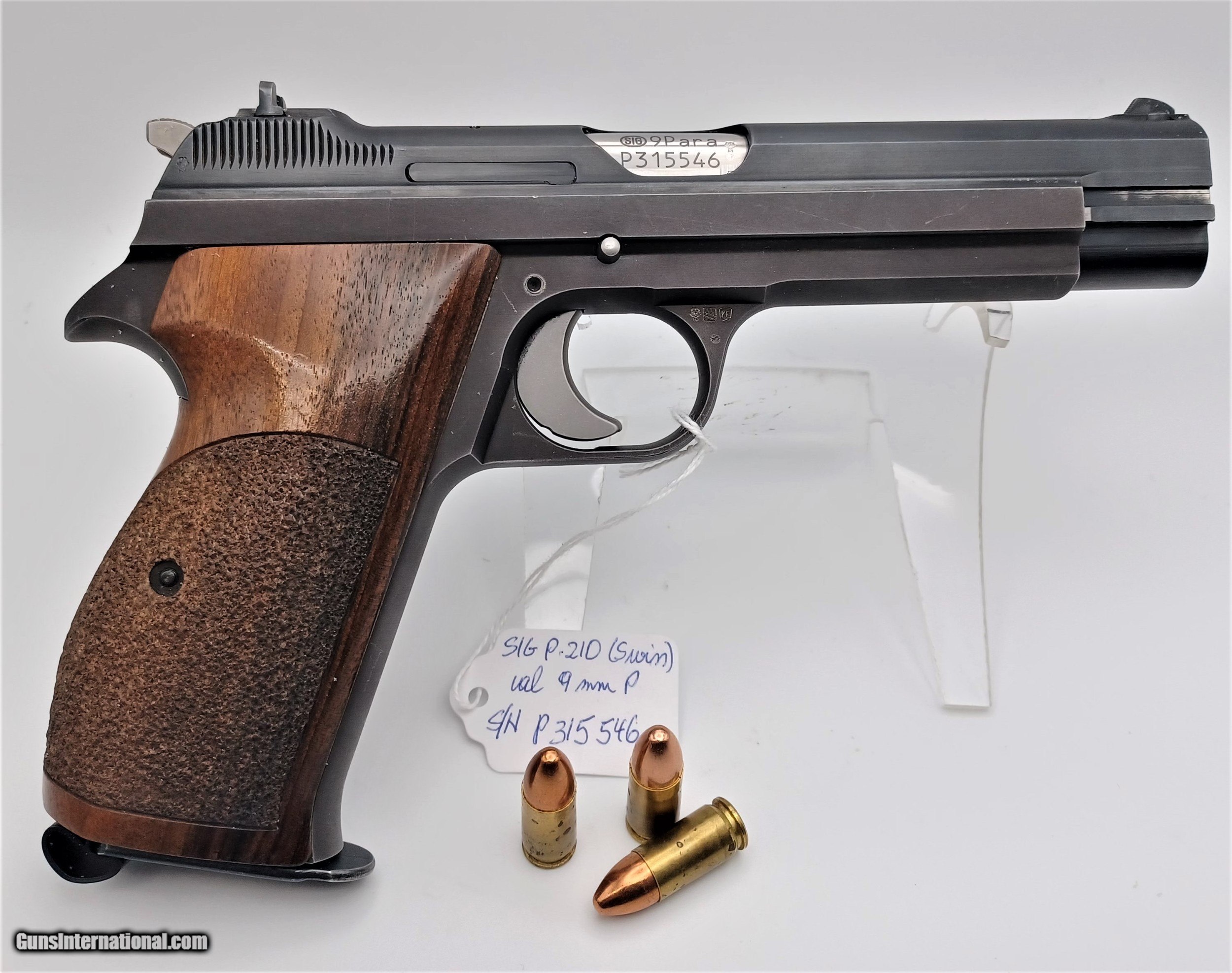 Excellent Swiss-made SIG P210-6 pistol, cal 9mm Para, with original ...
