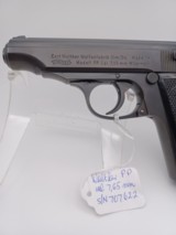 German WALTHER PP pistol, cal 7,65mm, STEEL frame,SharpBlue, great 99% condition, w manual, factory target & case. Excellent. - 2 of 15