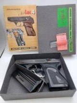 Rare, unique & historic HECKLER & KOCH Model HK-4 Pistol Set of 4 interchangeable 22LR, .25, .32 & .380 barrels w. Manual & Tool in 2 original boxes - 1 of 11
