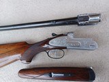 Excellent Italian-made (Beretta?) SIDELOCK O/U Shotgun, Scroll Engravings, cal 12/70ga, 98% like-new - 7 of 13