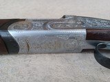 Excellent Italian-made (Beretta?) SIDELOCK O/U Shotgun, Scroll Engravings, cal 12/70ga, 98% like-new - 3 of 13