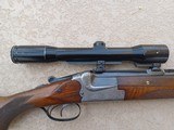 MERKEL Model 200E O/U Shotgun 16/70ga with an O/U Rifle 7x65R– Shot 16/70 Exchange Barrel
and Hensoldt 1.5-6x42 Scope
on quick release claw mounts - 5 of 15