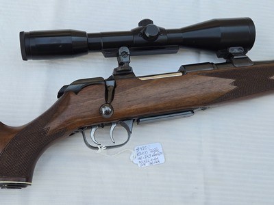 German KRICO Mod.600 bolt action rifle, 243WIN, 4-6x scope, top condition
Maker: KRICO (Kriegeskorte & Co. of Stuttgart / Germany)
Model: 600 Seri