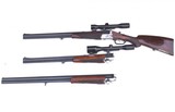 Rare 3-Piece HEYM Mod 55, Double Rifle + Rifle/Shotgun Combo + O/U Shotgun SET – TOP! - 2 of 15