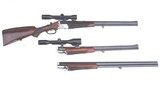 Rare 3-Piece HEYM Mod 55, Double Rifle + Rifle/Shotgun Combo + O/U Shotgun SET – TOP! - 1 of 15