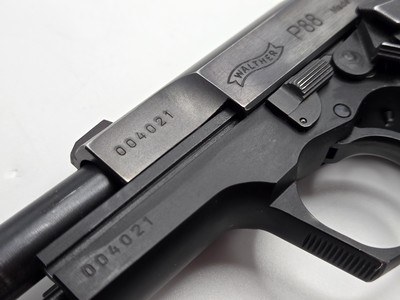 Early WALTHER P88 Pistol, 9mm, 15-rd Mag, adj Sight/Trigger, 98% -TOP! - Image 6 of 14
