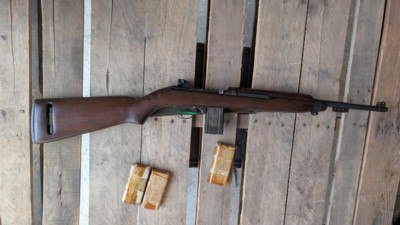 Inland Manufacturing Division – U.S. M1 Carbine (WWII) – Spring 1944 Production – Includes Original Sling & Three Magazines - Image 1 of 14