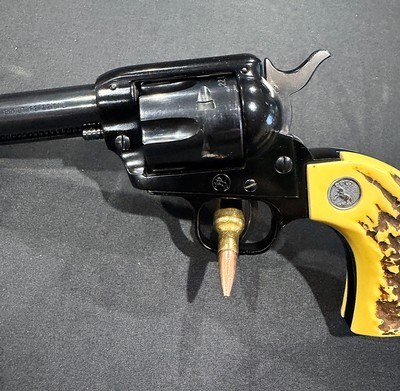 1962 COLT FRONTIER SCOUT .22 REVOLVER WITH STAG GRIPS - Image 3 of 7