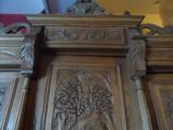  ANTIQUE OAK FRENCH BUFFET EARLY 1900's BEAUTIFUL HUNTING DETAIL - 6 of 11