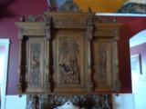  ANTIQUE OAK FRENCH BUFFET EARLY 1900's BEAUTIFUL HUNTING DETAIL - 10 of 11