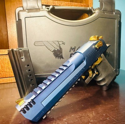 Magnum Research Desert Eagle L6 .44 Mag Carbon Blue Gold LNIB - Image 1 of 15