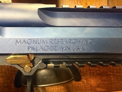 Magnum Research Desert Eagle L6 .44 Mag Carbon Blue Gold LNIB - Image 8 of 15