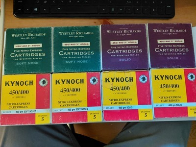 LOT OF 8 BOXES 40 ROUNDS WESTLEY RICHARDS, KYNOCH 450/400 NITRO EXPRESS - Image 1 of 3