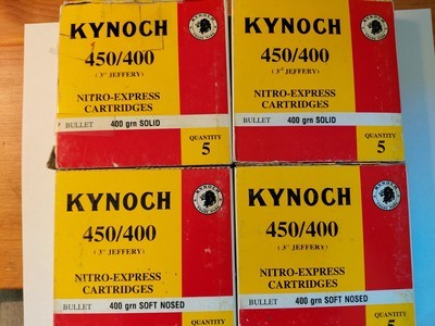 LOT OF 4 BOXES 5 ROUNDS EACH BOX KYNOCH 450/400 3