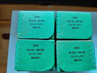 LOT OF 4 BOXES 100CT EACH BOX SIERRA 30 CAL 220 GR MATCHKING BULLETS - Image 2 of 2