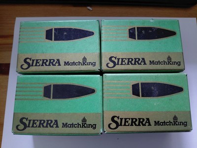 LOT OF 4 BOXES 100CT EACH BOX SIERRA 30 CAL 220 GR MATCHKING BULLETS - Image 1 of 2