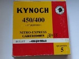 LOT OF 20 UNPRIMED CASES, 20 BULLETS KYNOCH 450/400 NITRO-EXPRESS - Image 1 of 5