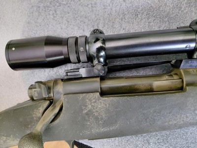J UNERTL 10X TARGET/ HUNTING SCOPE, MILL DOTS, BUEHLER RINGS, BASE MOD 70 - Image 14 of 17