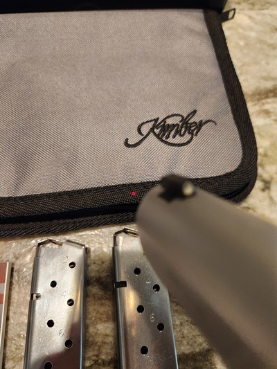 Kimber Micro 9 Stainless Steel Custom Defense (CDP) Package Like New Pistol with Rosewood Crimson Trace Red Laser Grips and Extra Magazines - Image 7 of 8