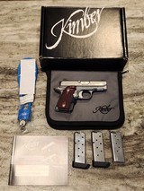 Kimber Micro 9 Stainless Steel Custom Defense (CDP) Package Like New Pistol with Rosewood Crimson Trace Red Laser Grips and Extra Magazines - Image 4 of 8