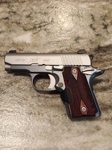 Kimber Micro 9 Stainless Steel Custom Defense (CDP) Package Like New Pistol with Rosewood Crimson Trace Red Laser Grips and Extra Magazines - Image 2 of 8