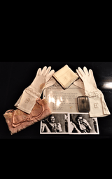 WW2 German Eva Braun 5 Piece Lot;DNA,Nighty,Gloves,Cig/Case,Napkin;RARE - Image 1 of 12