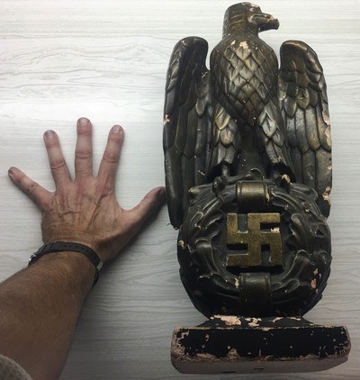 WW2 German Eagle Statue; 3rd Reich Art Sculpture;18 inches Tall;RARE - Image 8 of 11