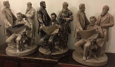 John Rogers Group Sculpture;38 Piece Lot;Civil War,Slavery,Lincoln,Union&CSA;RARE - Image 5 of 15