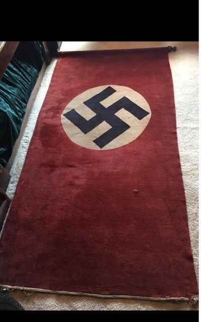 WW2 German 3rd Reich Banner;Carpet Fabric Type;7 Feet;Very RARE - Image 2 of 8