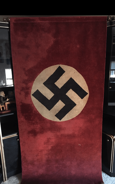 WW2 German 3rd Reich Banner;Carpet Fabric Type;7 Feet;Very RARE - Image 1 of 8