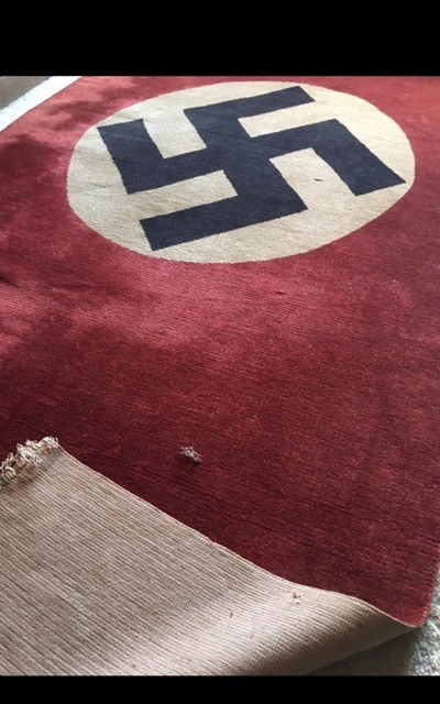 WW2 German 3rd Reich Banner;Carpet Fabric Type;7 Feet;Very RARE - Image 3 of 8