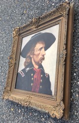 George Armstrong Custer;20th Century Oil Painting;Civil War/Little Big Horn;Great Rendition;RARE - Image 4 of 13