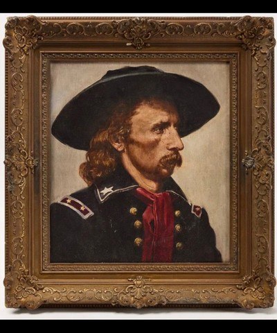 George Armstrong Custer;20th Century Oil Painting;Civil War/Little Big Horn;Great Rendition;RARE - Image 3 of 13