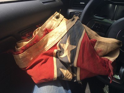 Vintage Confederate UCV/CSA Southern Rebel Flag;3rd National;Flown;SC Estate;RARE - Image 1 of 11