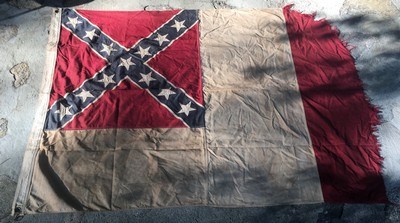 Vintage Confederate UCV/CSA Southern Rebel Flag;3rd National;Flown;SC Estate;RARE - Image 5 of 11