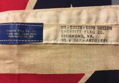 Confederate Battle Flag 1950’s UCV/CSA;Sherritt Flag Richmond VA;Old Southern Estate - Image 2 of 4
