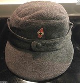 WW2 German 3rd Reich Luftwaffe Flak Helper Cap;HJ/DJ/BDM;Dated 1944 - Image 1 of 6
