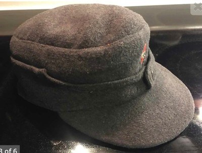 WW2 German 3rd Reich Luftwaffe Flak Helper Cap;HJ/DJ/BDM;Dated 1944 - Image 2 of 6