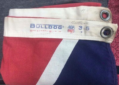 Confederate Bulldog CSA 1960’s Flag; 3 feet X 5 feet; brass grommets - Image 1 of 4