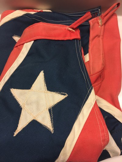 Confederate CSA Hand-Made Flag;Seamstress signed B.Lang 71;1 of 1 - Image 3 of 6