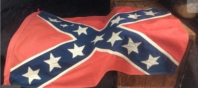 Confederate CSA Hand-Made Flag;Seamstress signed B.Lang 71;1 of 1 - Image 1 of 6