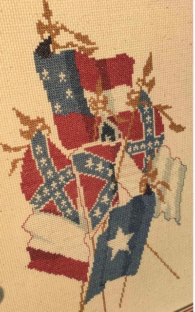 Confederate Flags Needlepoint/Embroidery Framed;1990’s - Image 1 of 4