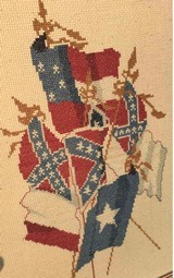 Confederate Flags Needlepoint/Embroidery Framed;1990’s - Image 1 of 4