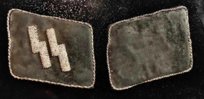 WW2 German SS Elite Collar Tabs;Matching Set;Early Salty Example - Image 3 of 3