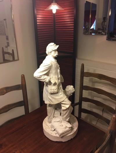 John Rogers Group of Statuary;”One More Shot;1865;Civil War;General Custer - Image 5 of 11